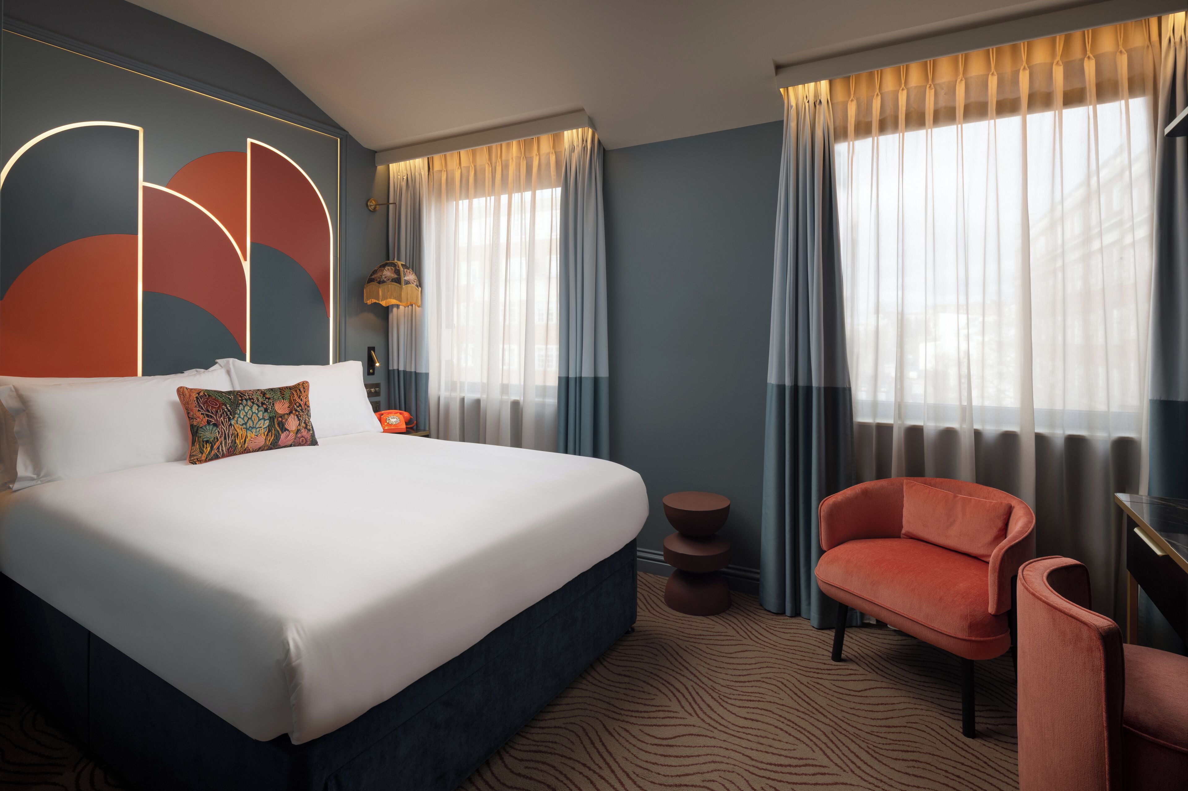 Queen Bedroom | Premium bedding, in-room safe, desk, laptop workspace