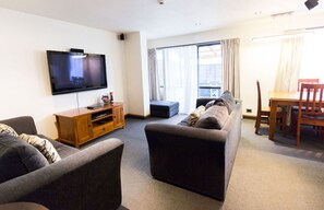 65-inch flat-screen TV with digital channels, TV, Netflix