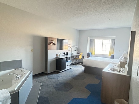 Deluxe Studio Suite, 1 Queen Bed, Non Smoking | Desk, blackout drapes, iron/ironing board, free cribs/infant beds