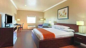 Desk, blackout curtains, iron/ironing board, free WiFi
