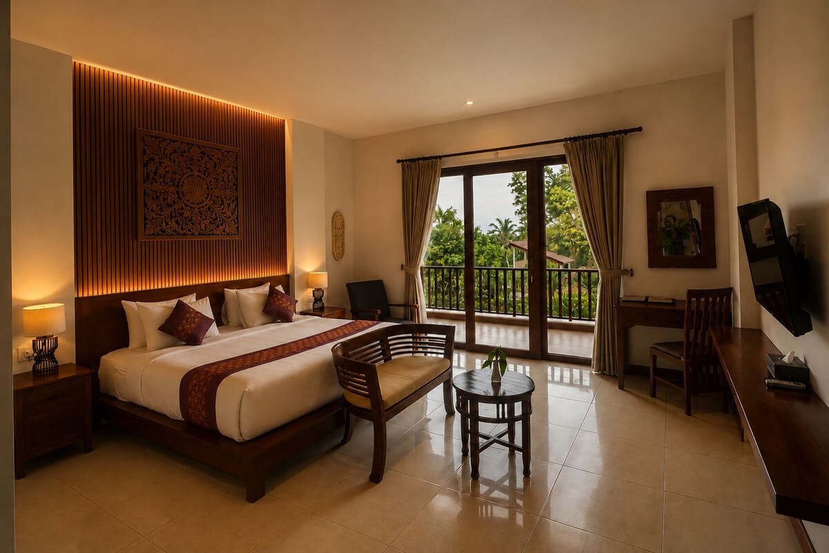 Suite, Balcony, Pool View | Premium bedding, Select Comfort beds, in-room safe, desk
