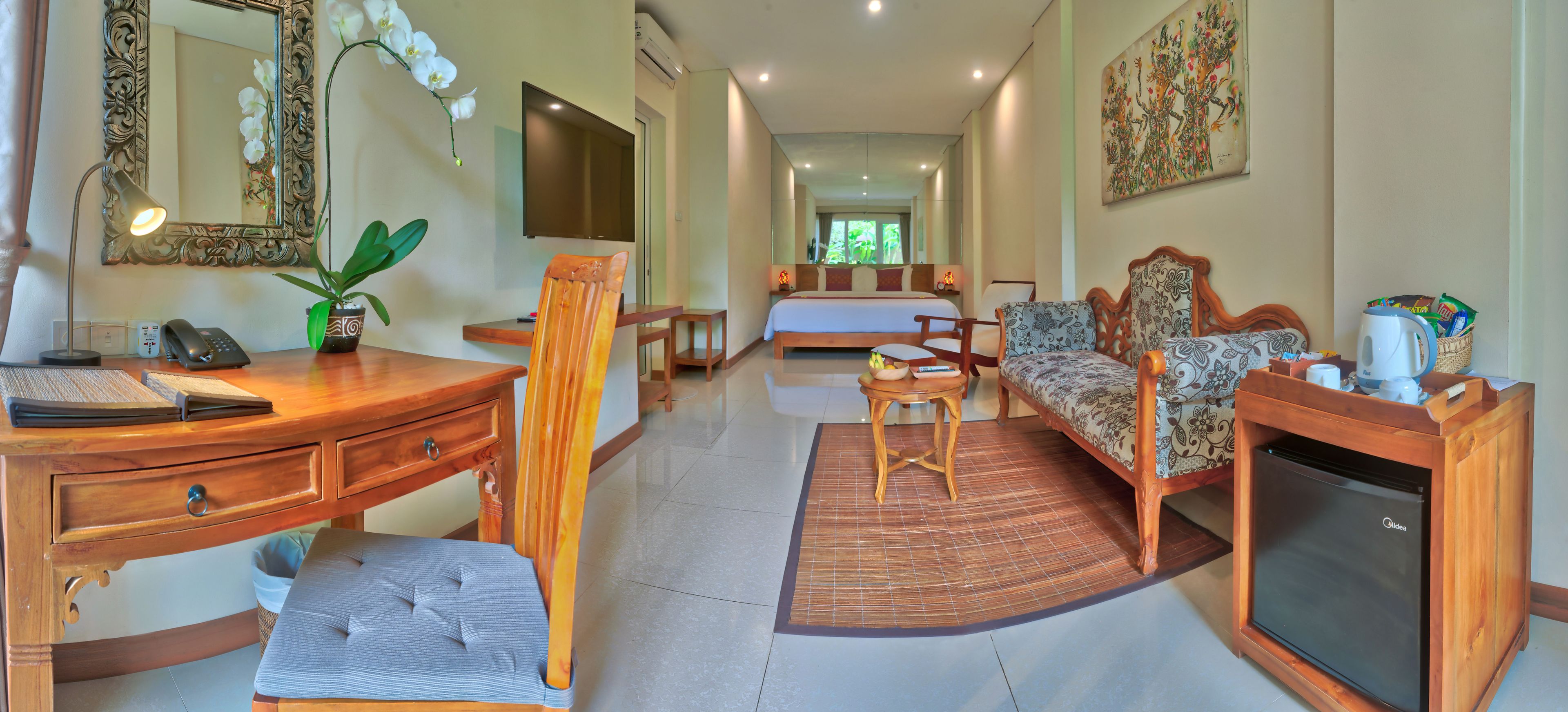 deluxe terrace garden view | premium bedding, select comfort beds, in-room safe