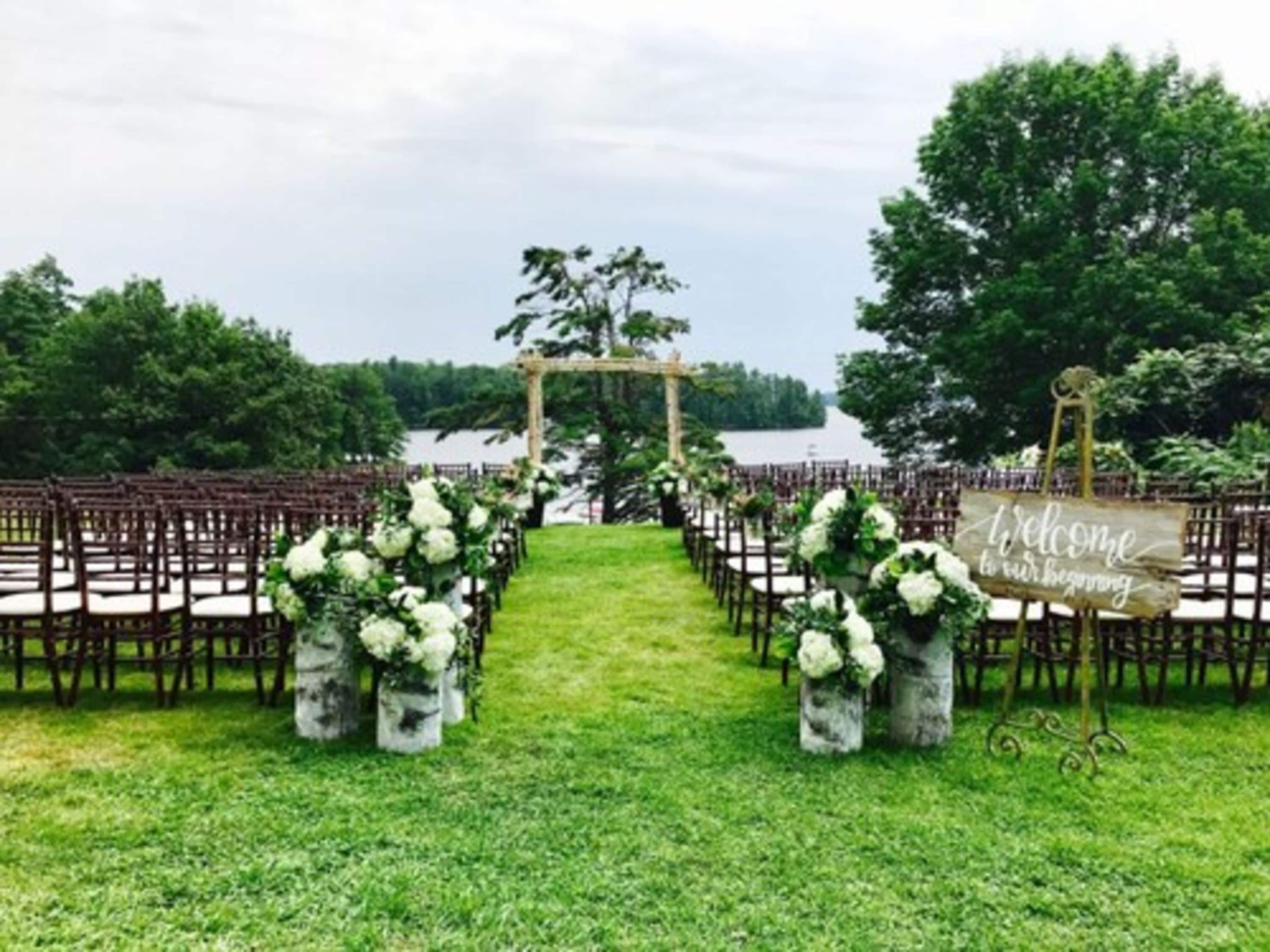 outdoor wedding area
