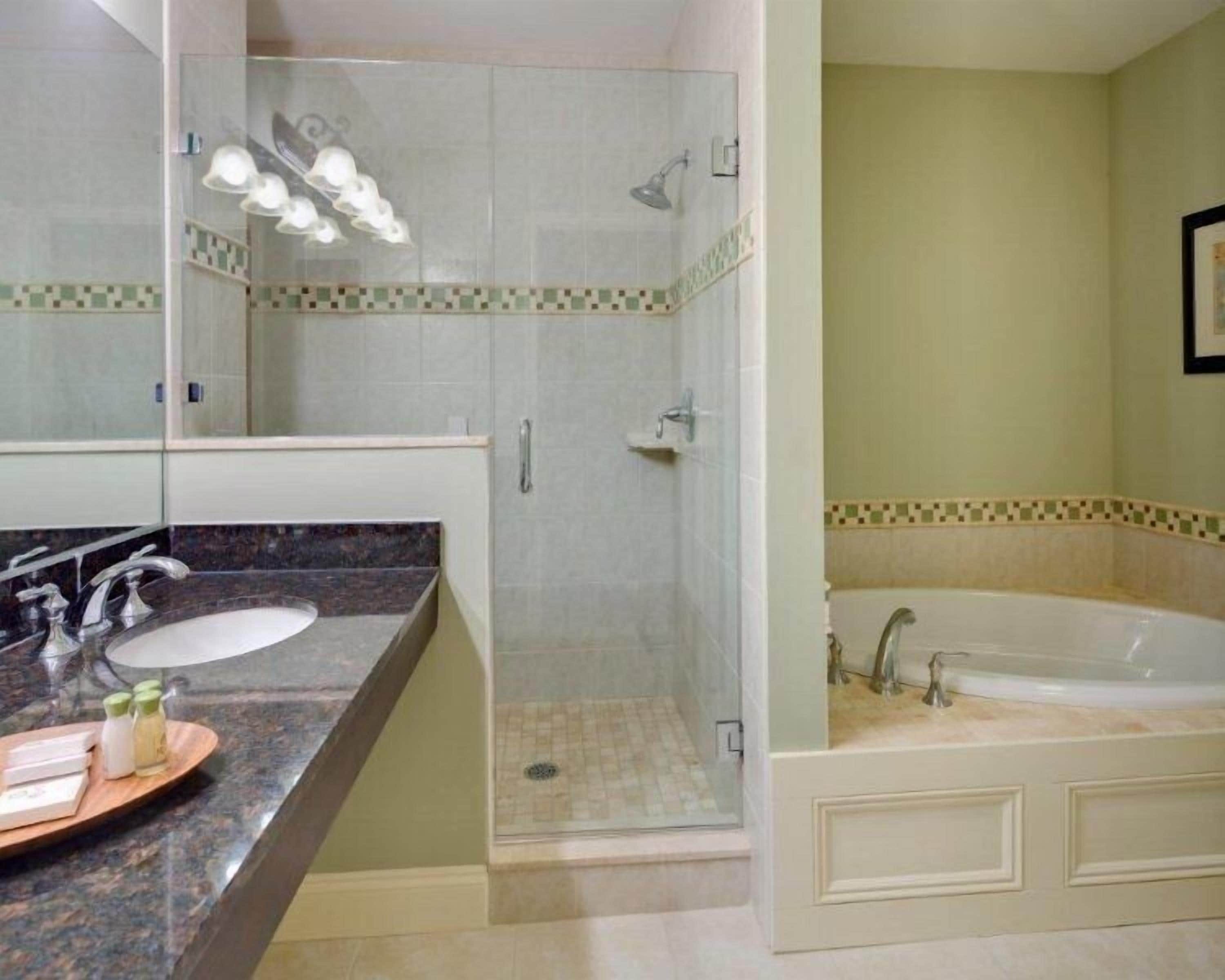 shower, free toiletries, hair dryer, bathrobes