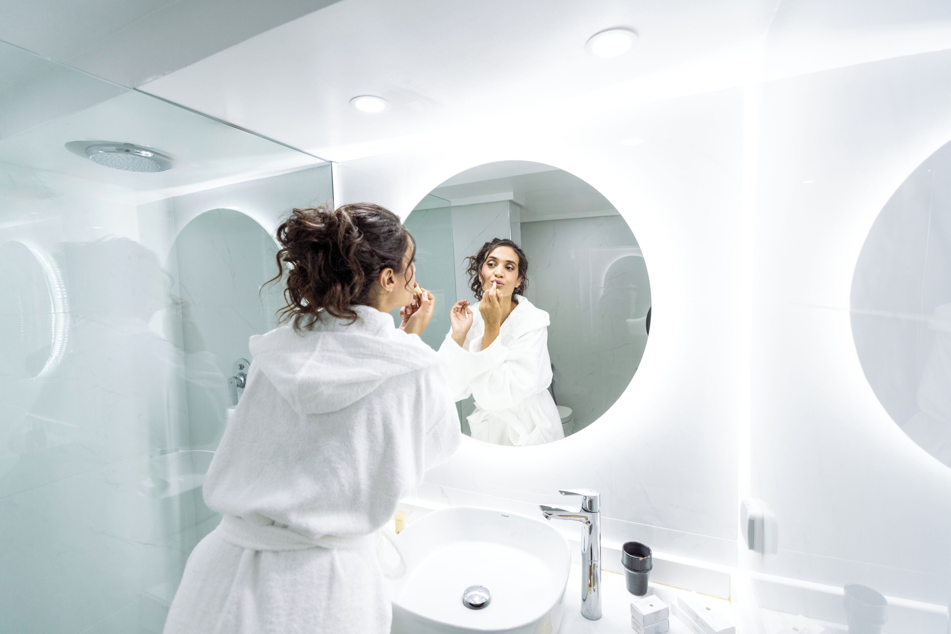 free toiletries, hair dryer, towels