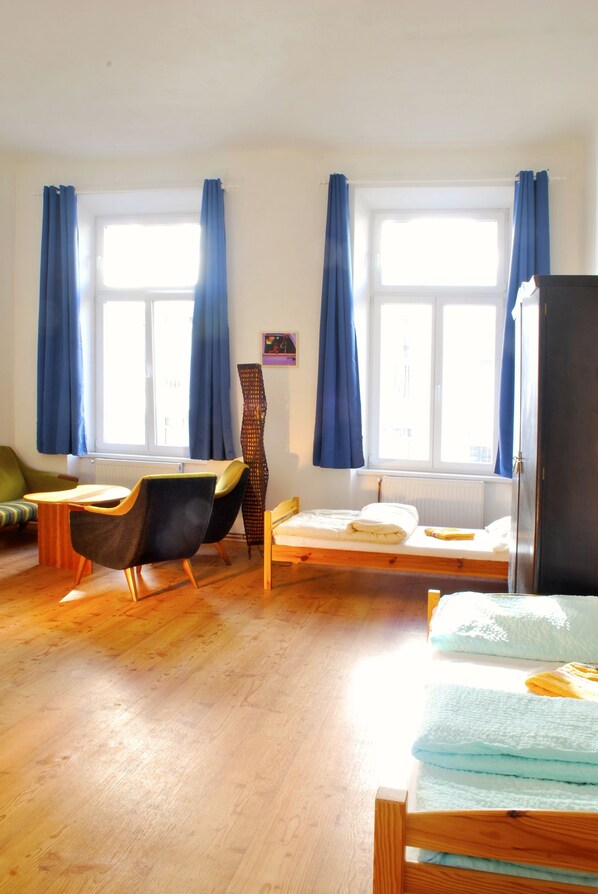 5. Quadruple Room, Private WC, Shared Bathroom | Desk, soundproofing, iron/ironing board, WiFi