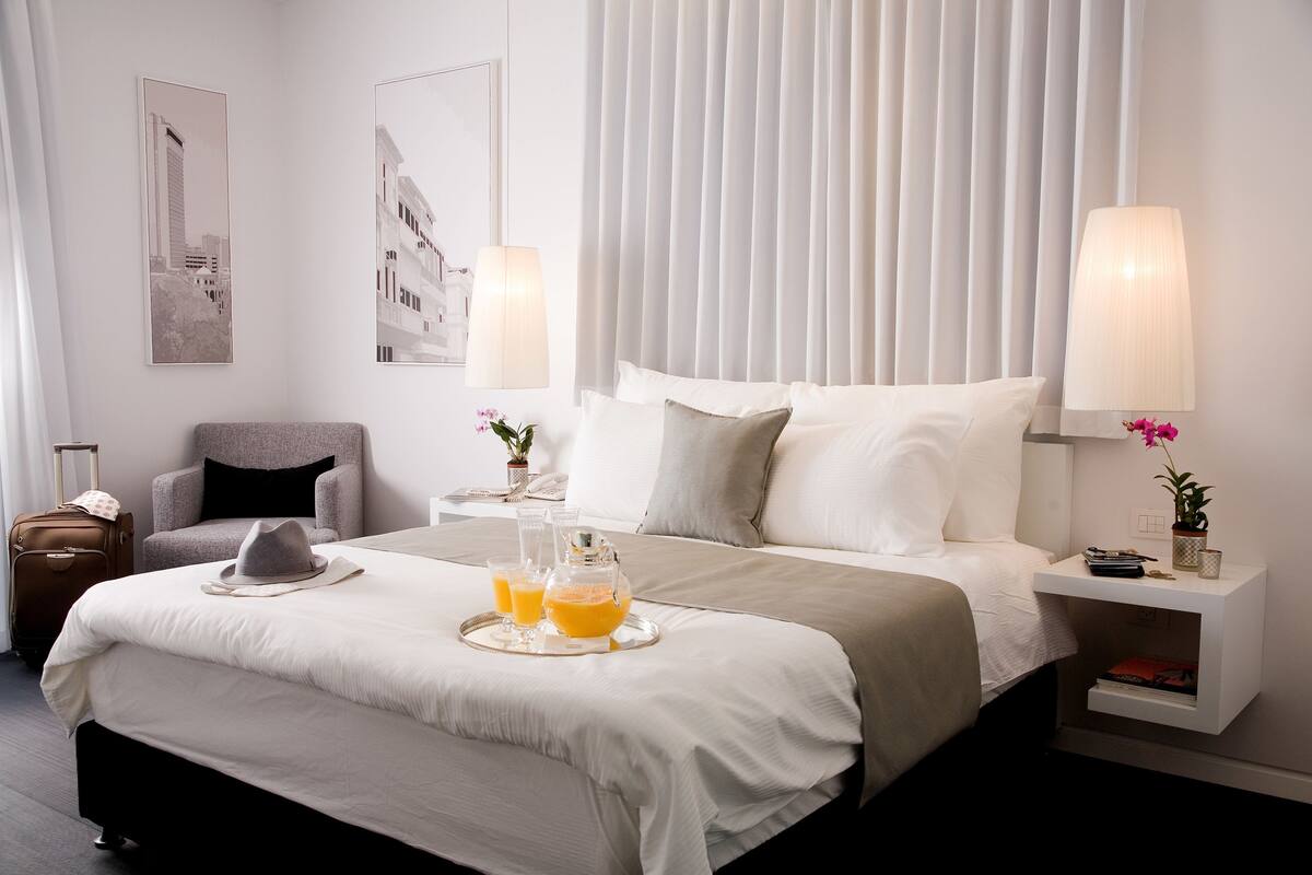In-room safe, desk, laptop workspace, blackout drapes