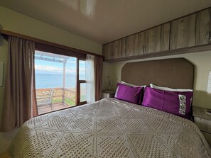 Panoramic Mobile Home, 1 Bedroom, Patio, Sea View | View from room - Lipsos Hotel Ata's Place (Karaburun)