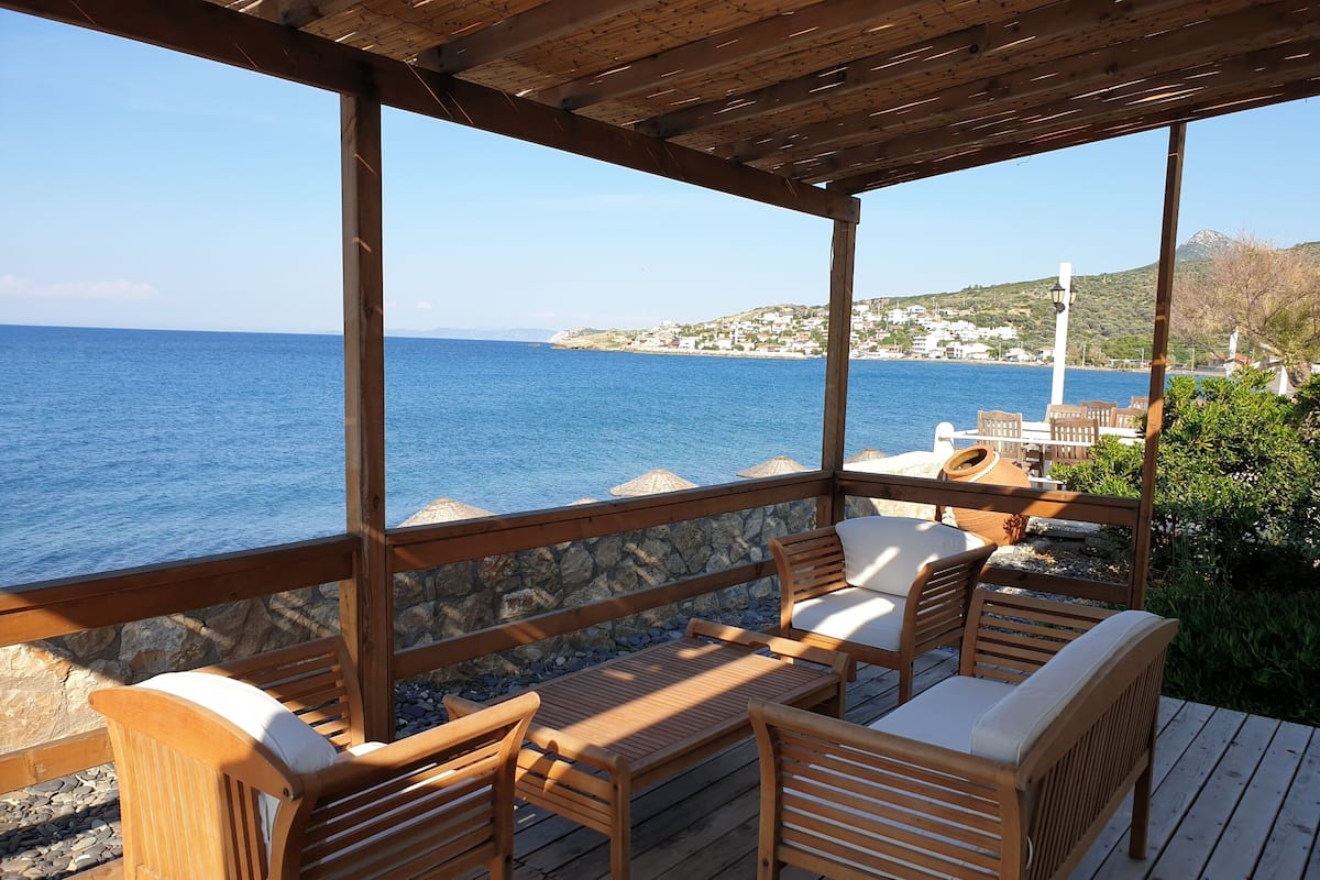 Panoramic Mobile Home, 1 Bedroom, Patio, Sea View | 1 bedroom, premium bedding, desk, iron/ironing board