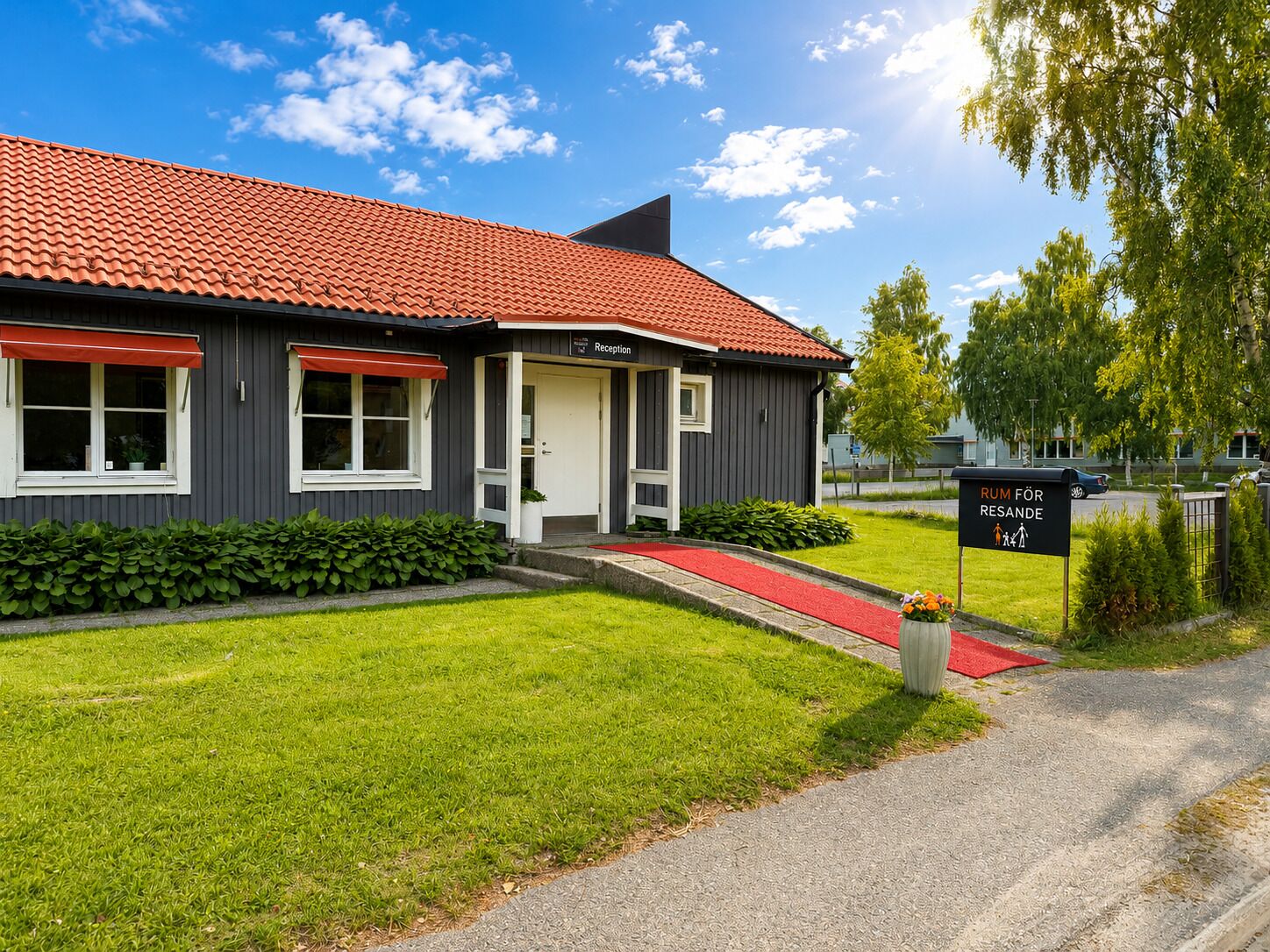 Voorkant van accommodatie
