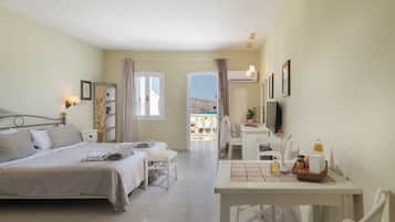Classic Studio, 2 Twin Beds, Sea View | In-room safe, individually furnished, desk, iron/ironing board