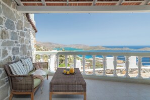 Studio, 1 Double Bed, Sea View | Terrace/patio - Adrakos Apartments - Adults Only (Agios Nikolaos)