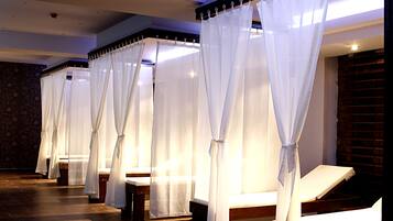 Sauna, hot tub, steam room, body treatments, mud baths, hydrotherapy