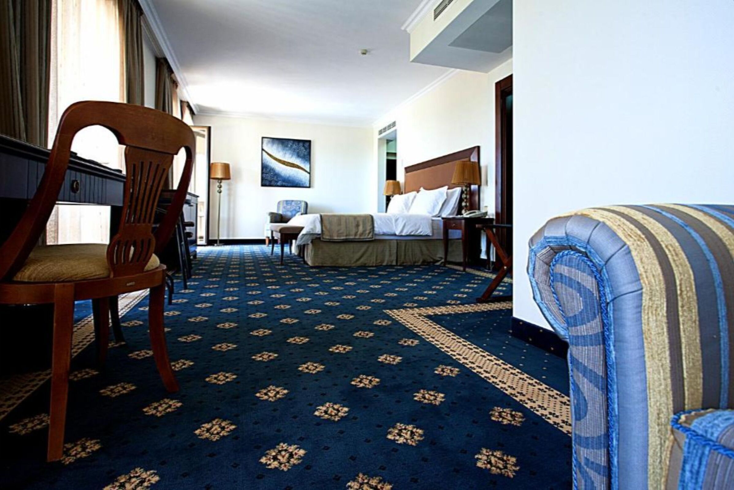 Select Comfort beds, minibar, in-room safe, soundproofing