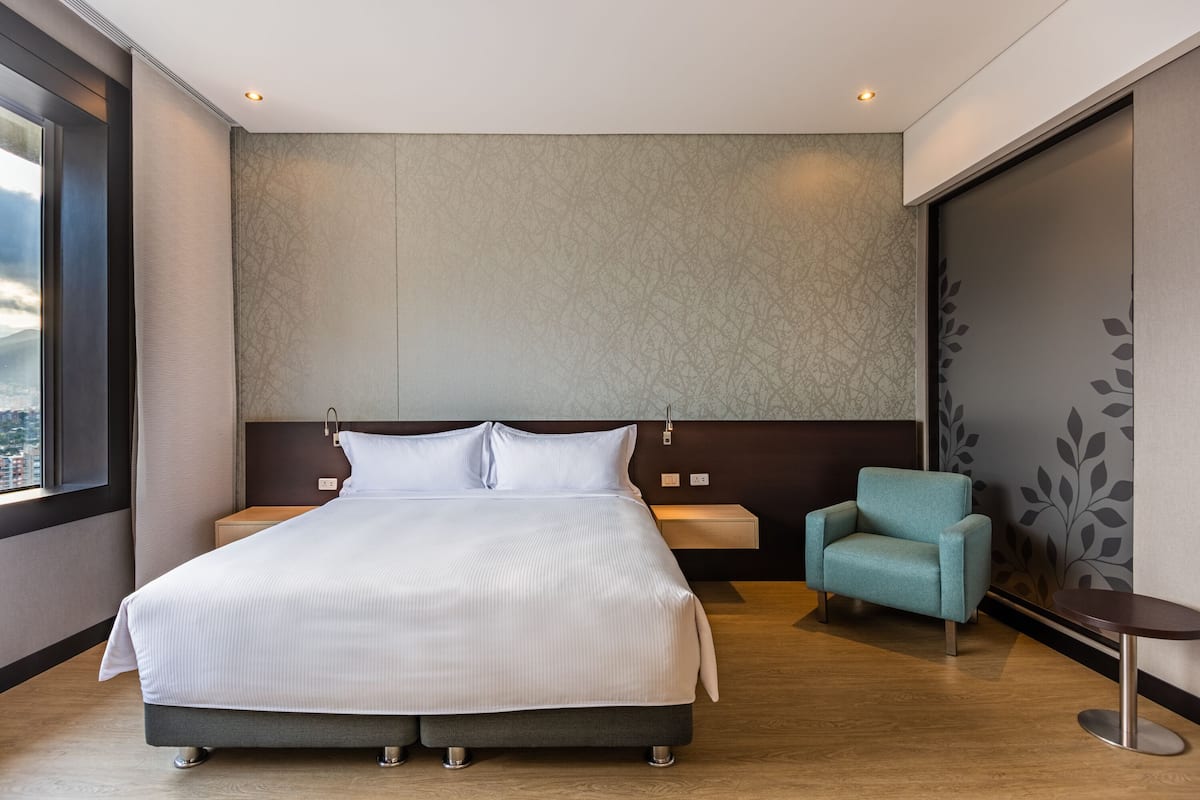 In-room safe, desk, laptop workspace, blackout drapes