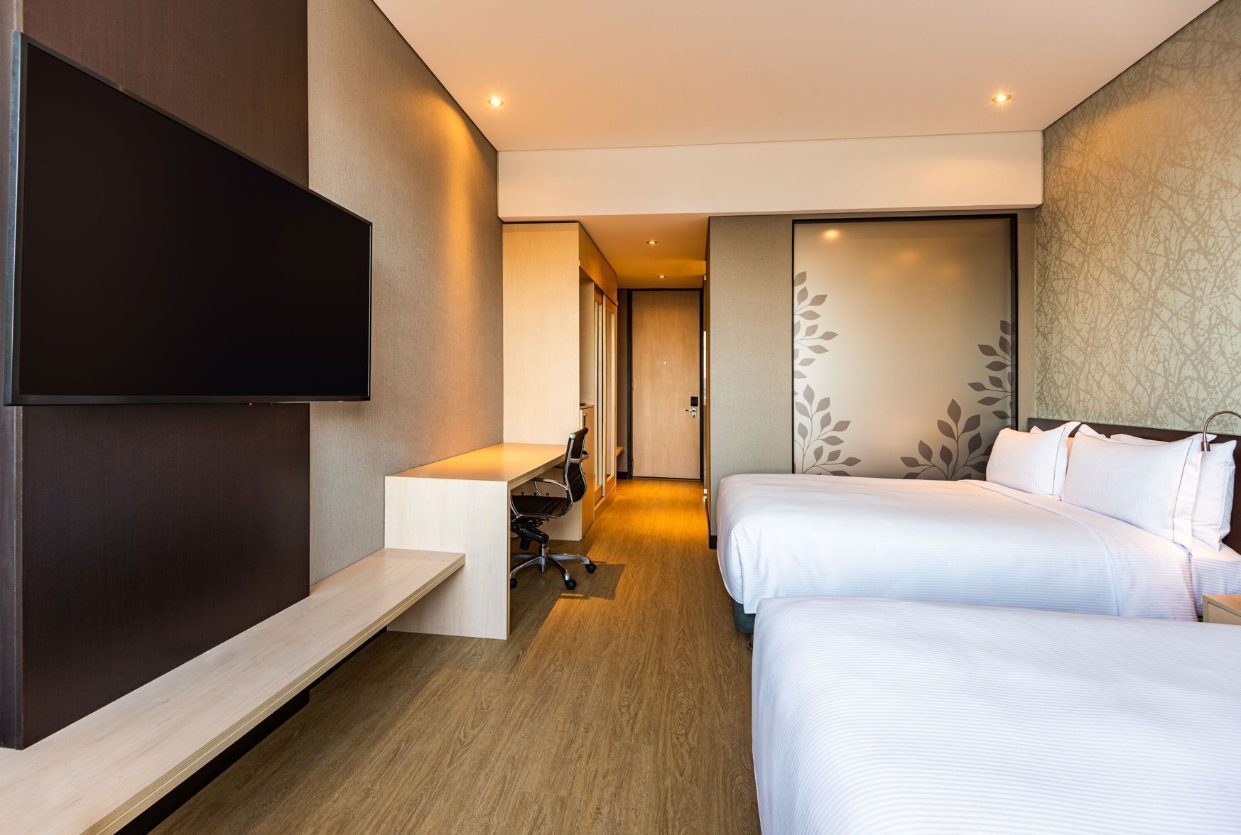In-room safe, desk, laptop workspace, blackout drapes