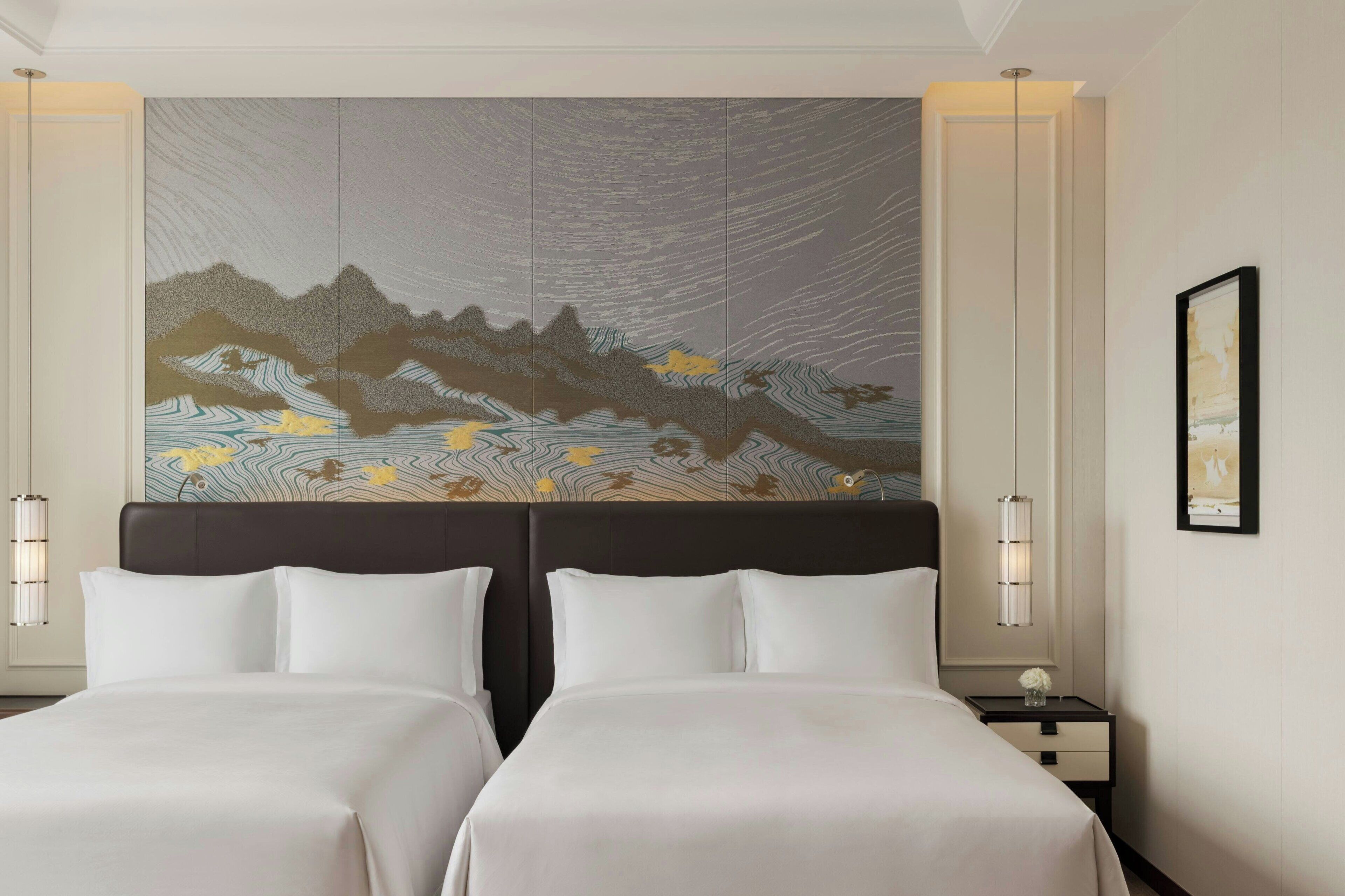 Deluxe Room, 2 Double Beds, City View | Down duvets, minibar, in-room safe, desk