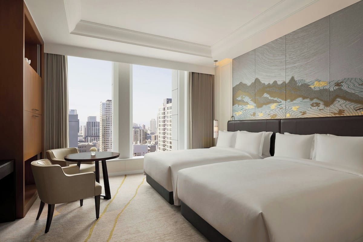 Deluxe Room, 2 Double Beds, City View | Down comforters, minibar, in-room safe, desk