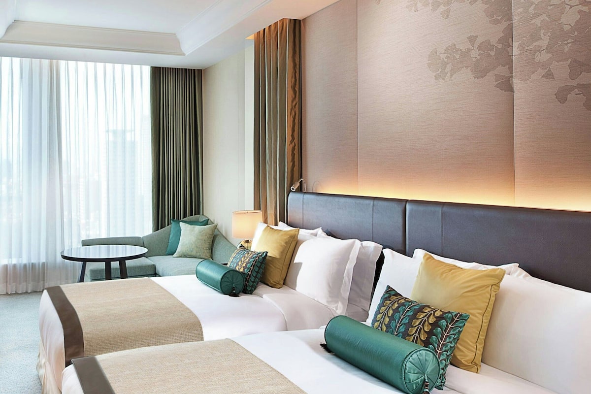 Down duvets, minibar, in-room safe, desk