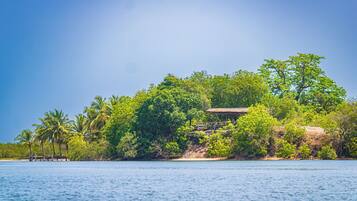On the beach, kayaking, fishing