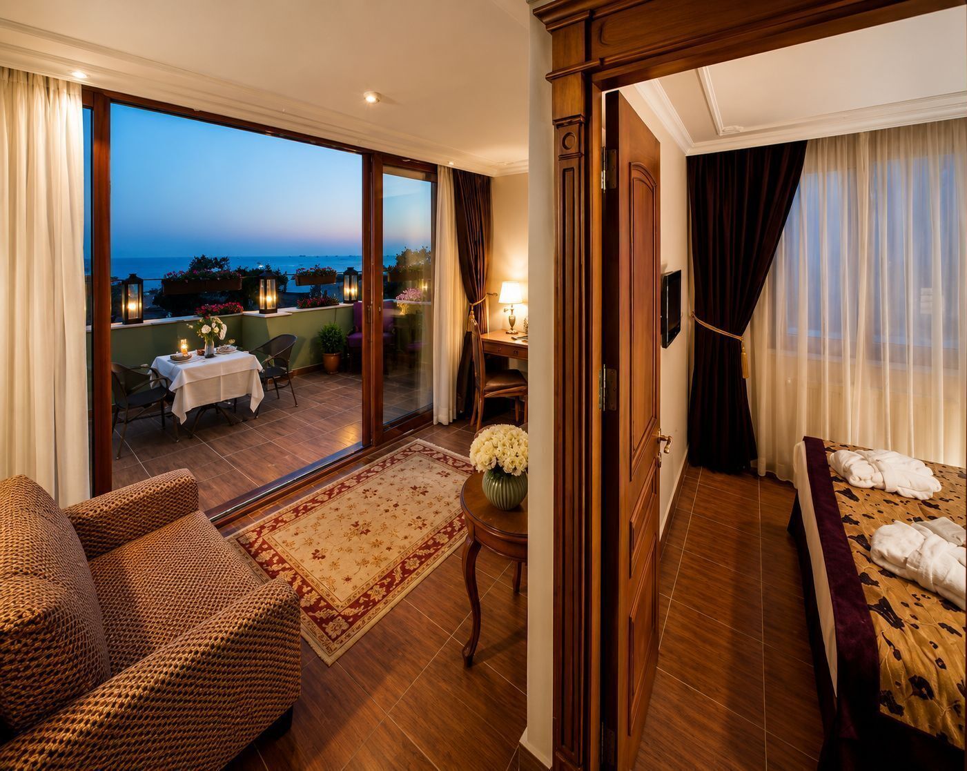 Executive Suite, Balcony, Sea View (King Bed with Sofabed) | Premium bedding, minibar, in-room safe, desk