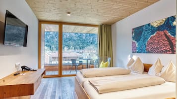 Double Room, Balcony, Mountain View | In-room safe, desk, blackout drapes, free WiFi