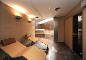 Sauna, hot tub, body treatments, aromatherapy, hot stone massages