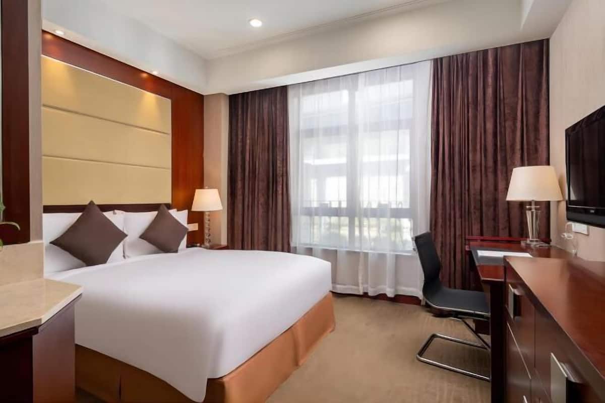 Edredón, caja de seguridad en la habitación, wifi gratis y ropa de cama