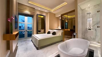 Egyptiska bomullslakan, sängtillbehör av högsta kvalitet och minibar