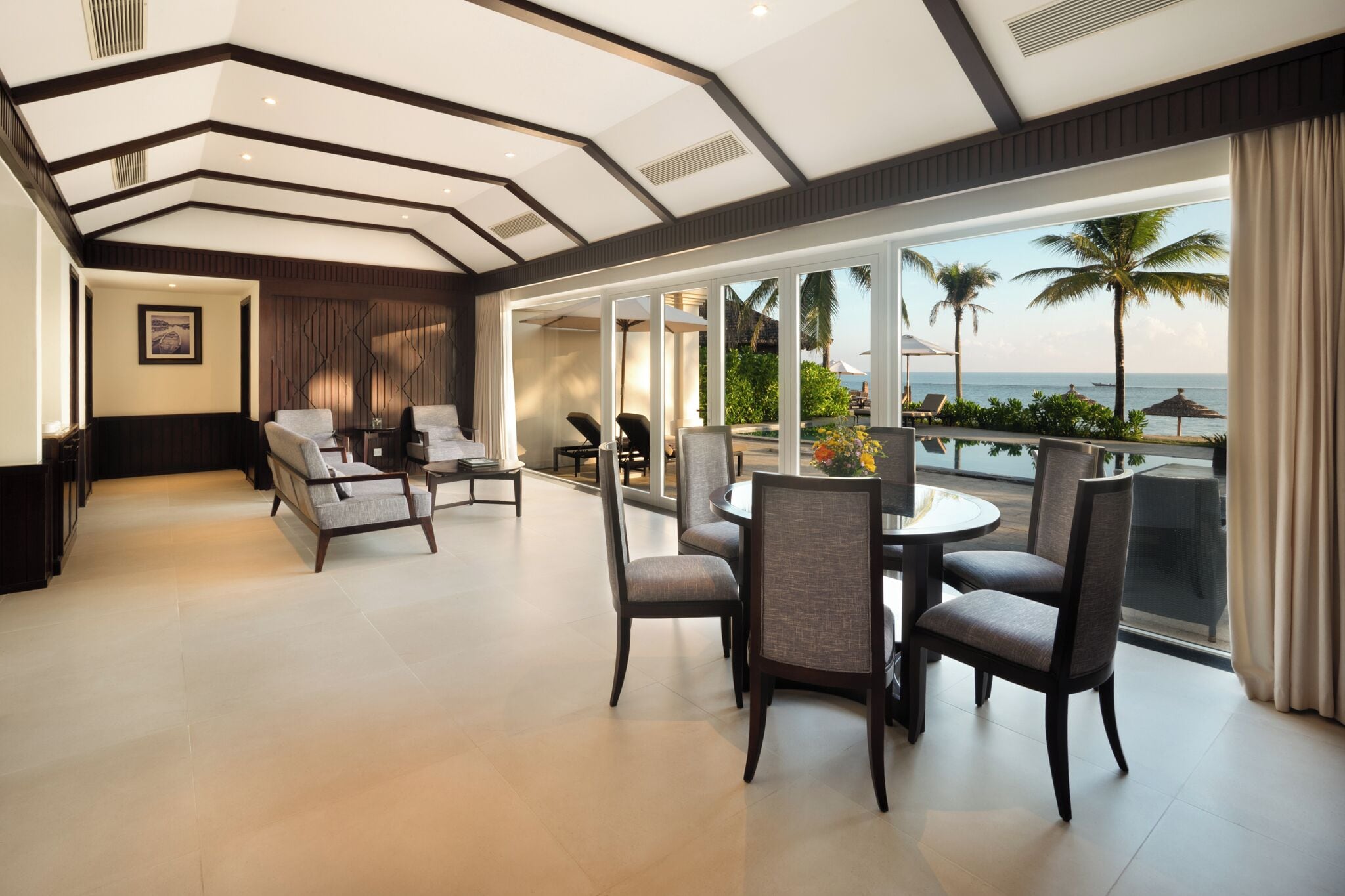 Grand Beach Villa | Living area | 32-inch LCD TV with cable channels, TV