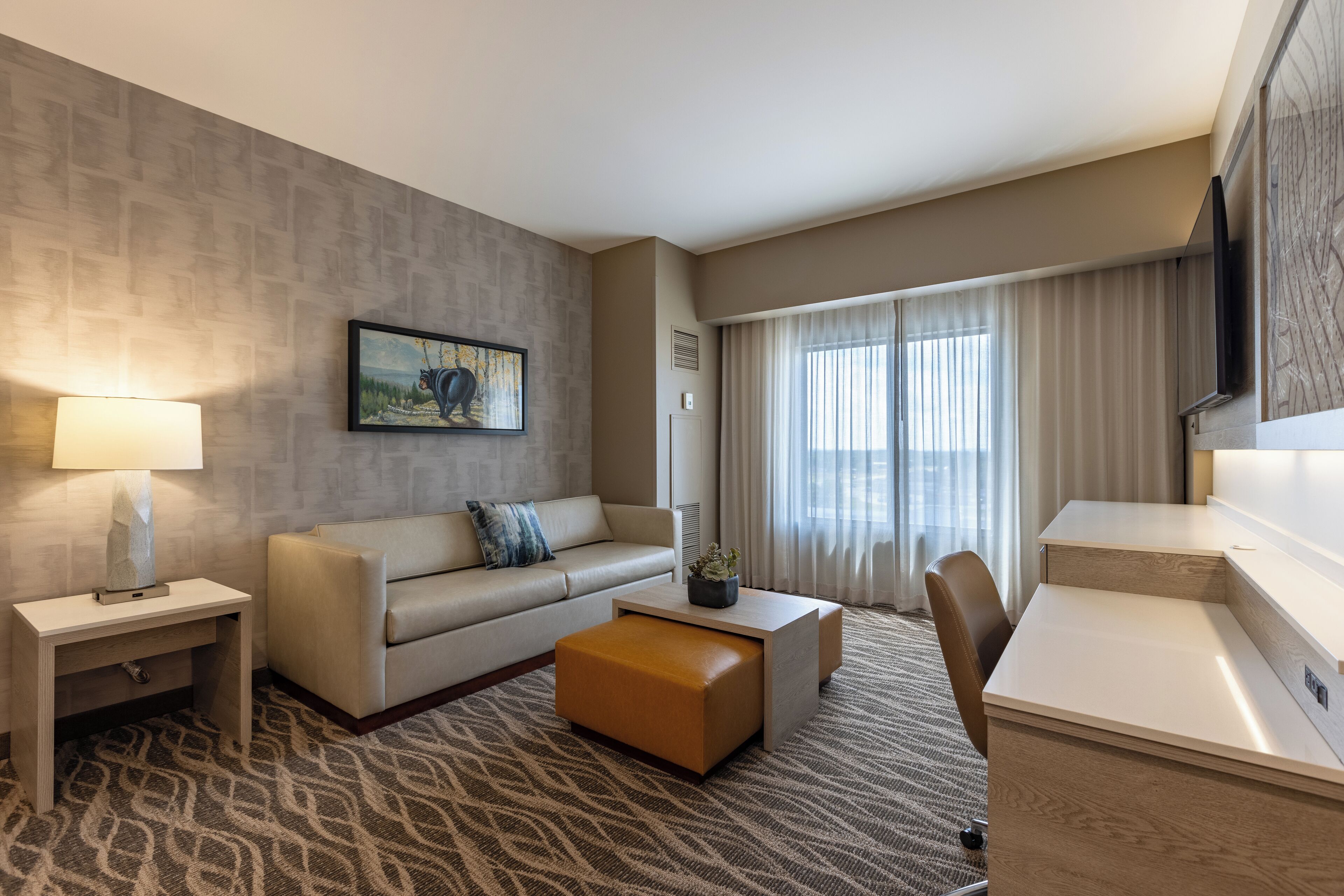 suite, 1 king bed (executive suite) | living area | 55-inch flat-screen tv with cable channels, tv, netflix