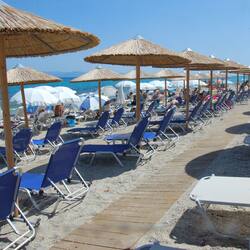 On the beach, free beach cabanas, sun loungers, beach umbrellas