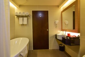 Hair dryer (on request), towels