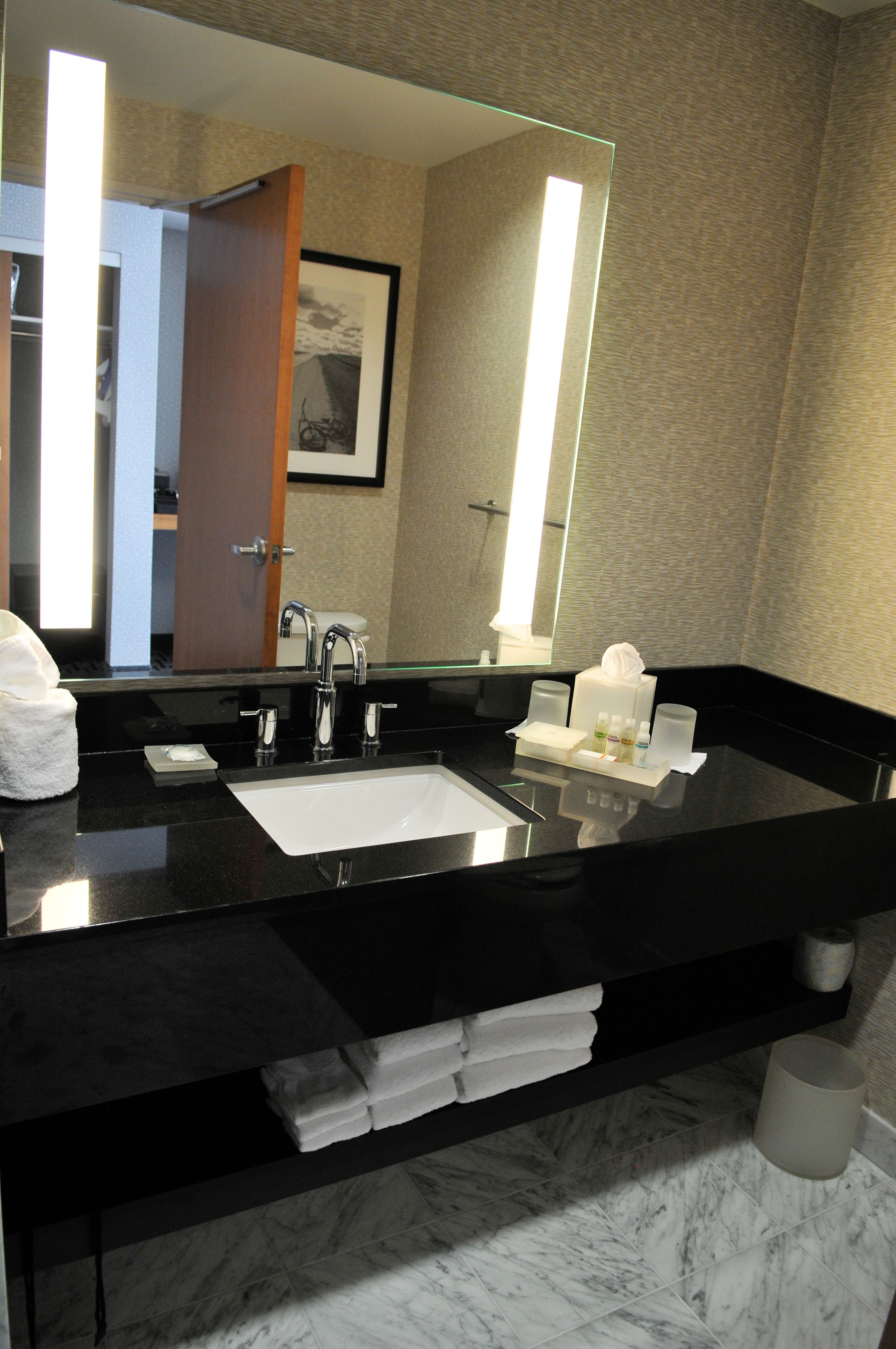 shower, designer toiletries, hair dryer, bathrobes