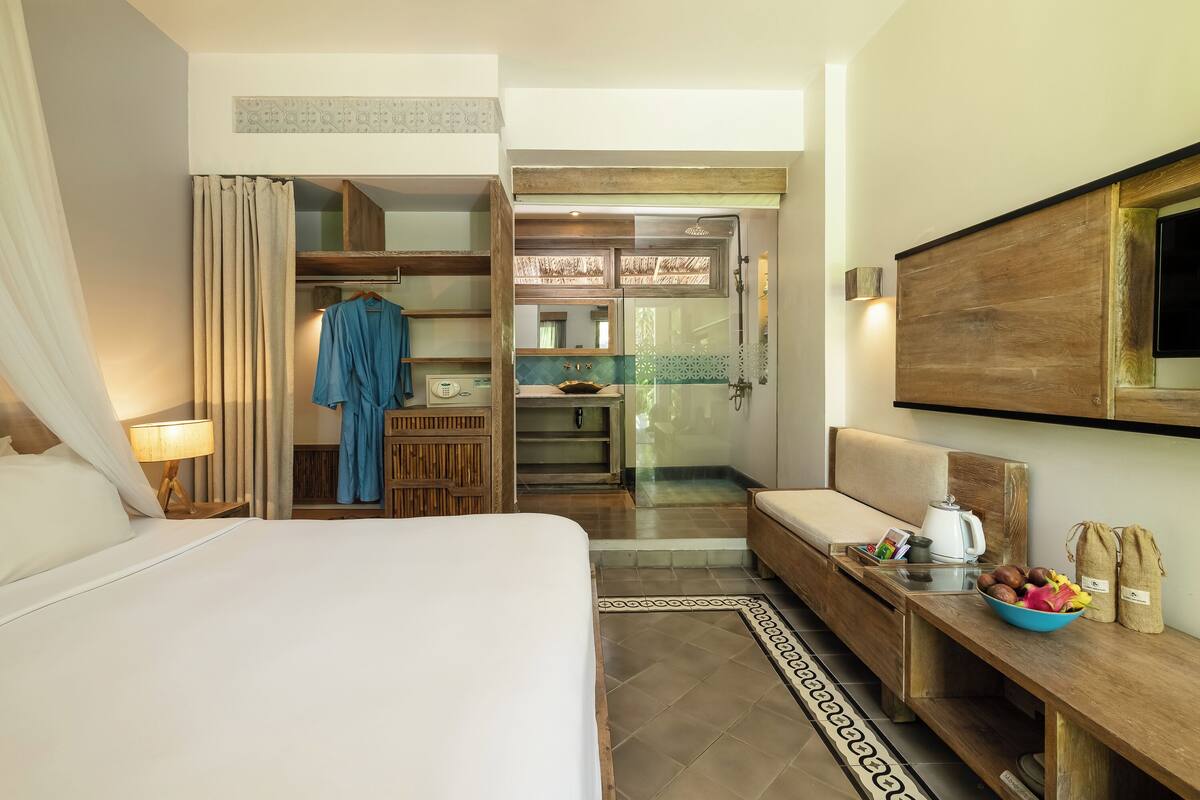Quarto, vista para o jardim (Sapa) | Roupas de cama premium, edredons de pluma, frigobar, cofres nos quartos
