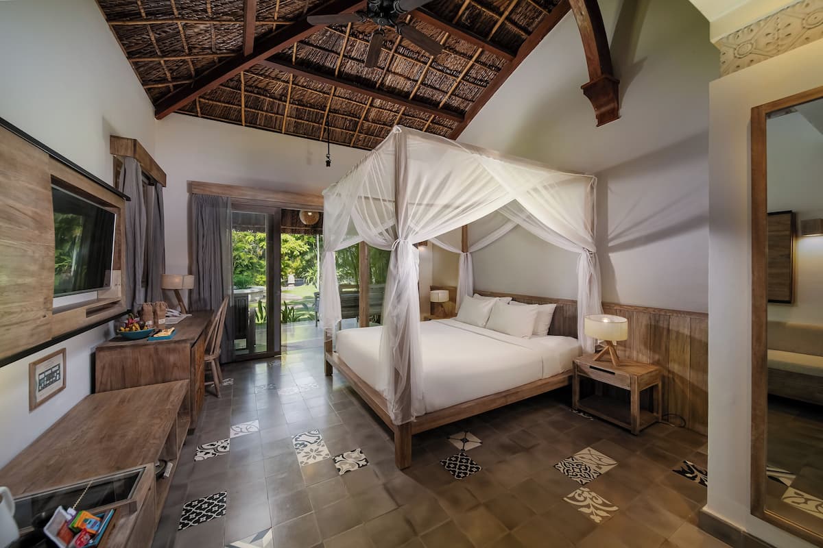 Quarto casal ou duplo superior, vista para o jardim | Roupas de cama premium, edredons de pluma, frigobar, cofres nos quartos