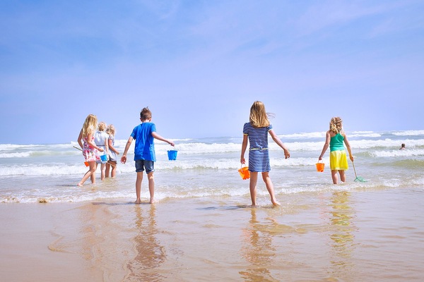 Vlak bij het strand