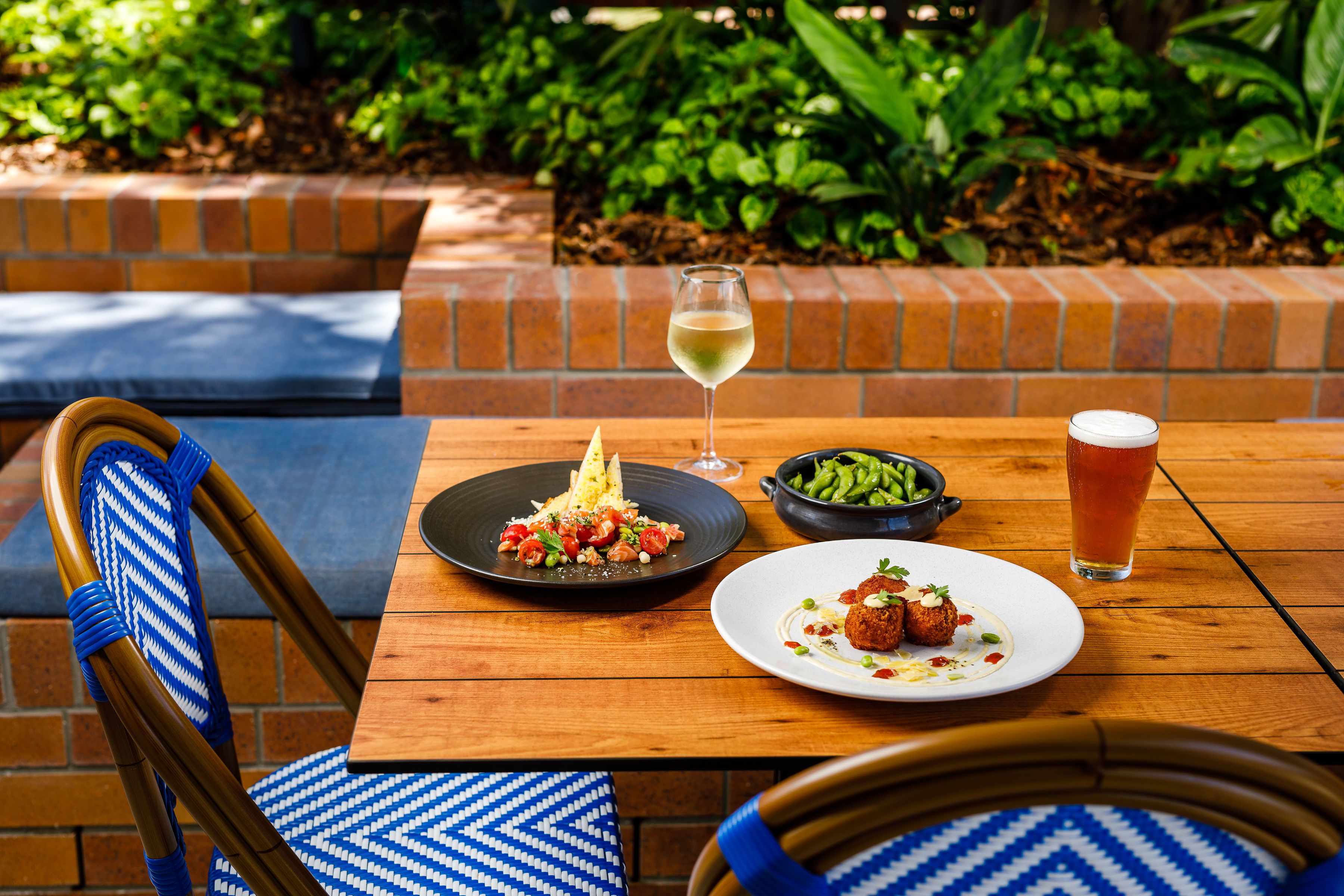 lunch, dinner served; local cuisine, garden views