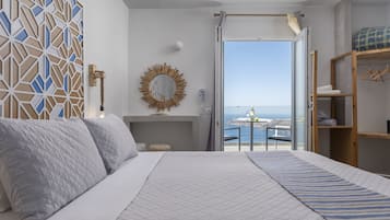 Junior Suite, 1 Bedroom, Hot Tub, Sea View | 2 bedrooms, hypo-allergenic bedding, in-room safe, blackout drapes