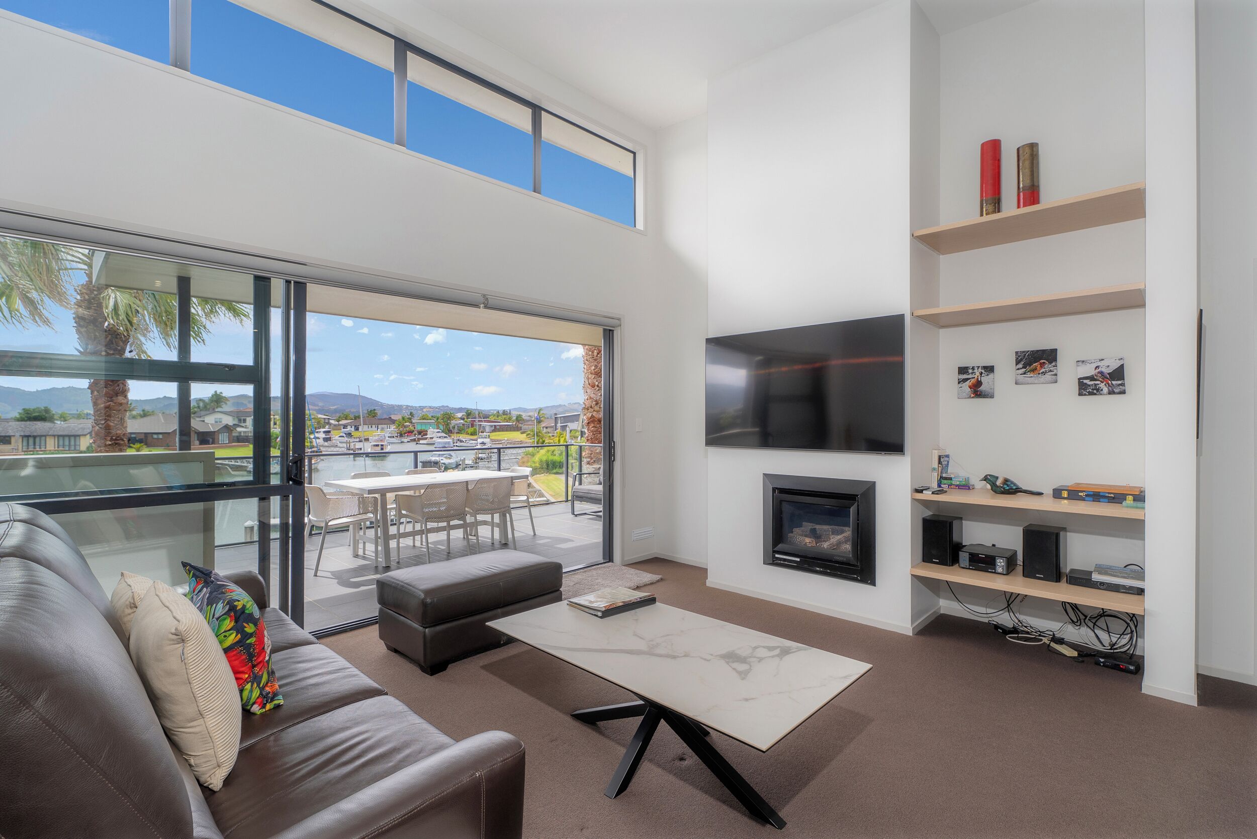 Flat-screen TV, DVD player