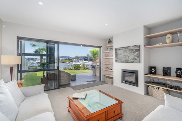 Flat-screen TV, DVD player