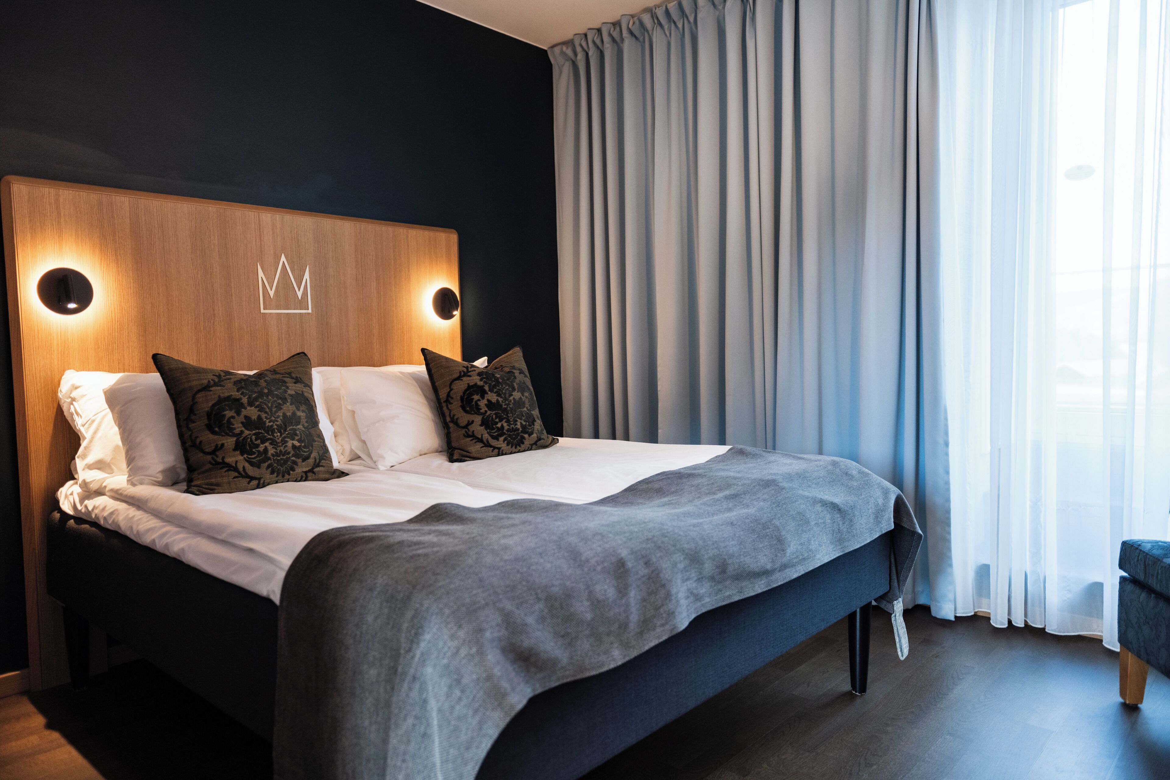 Premium bedding, pillowtop beds, individually decorated, desk