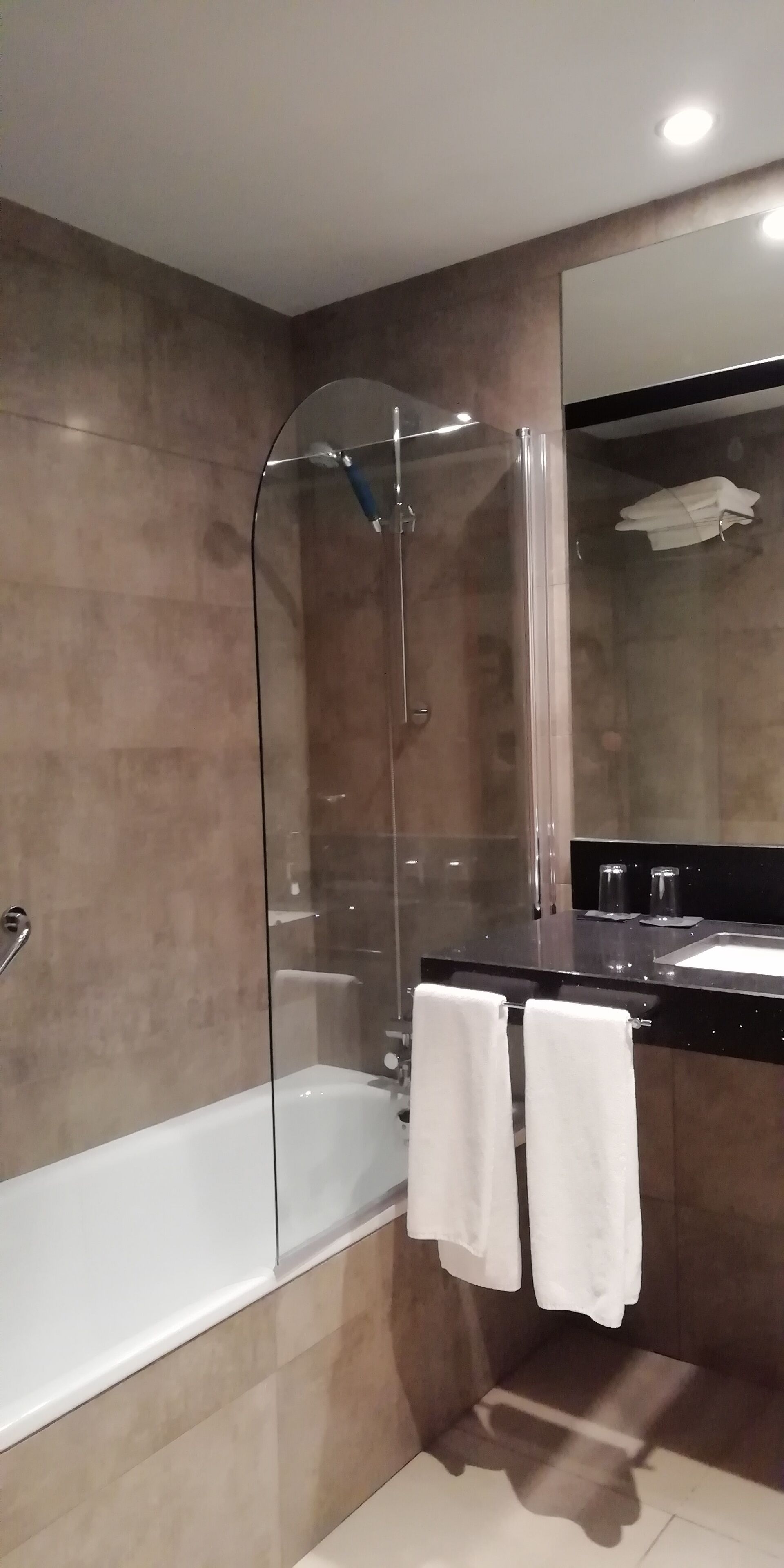 double room single use | bathroom | rainfall showerhead, free toiletries, hair dryer, bidet