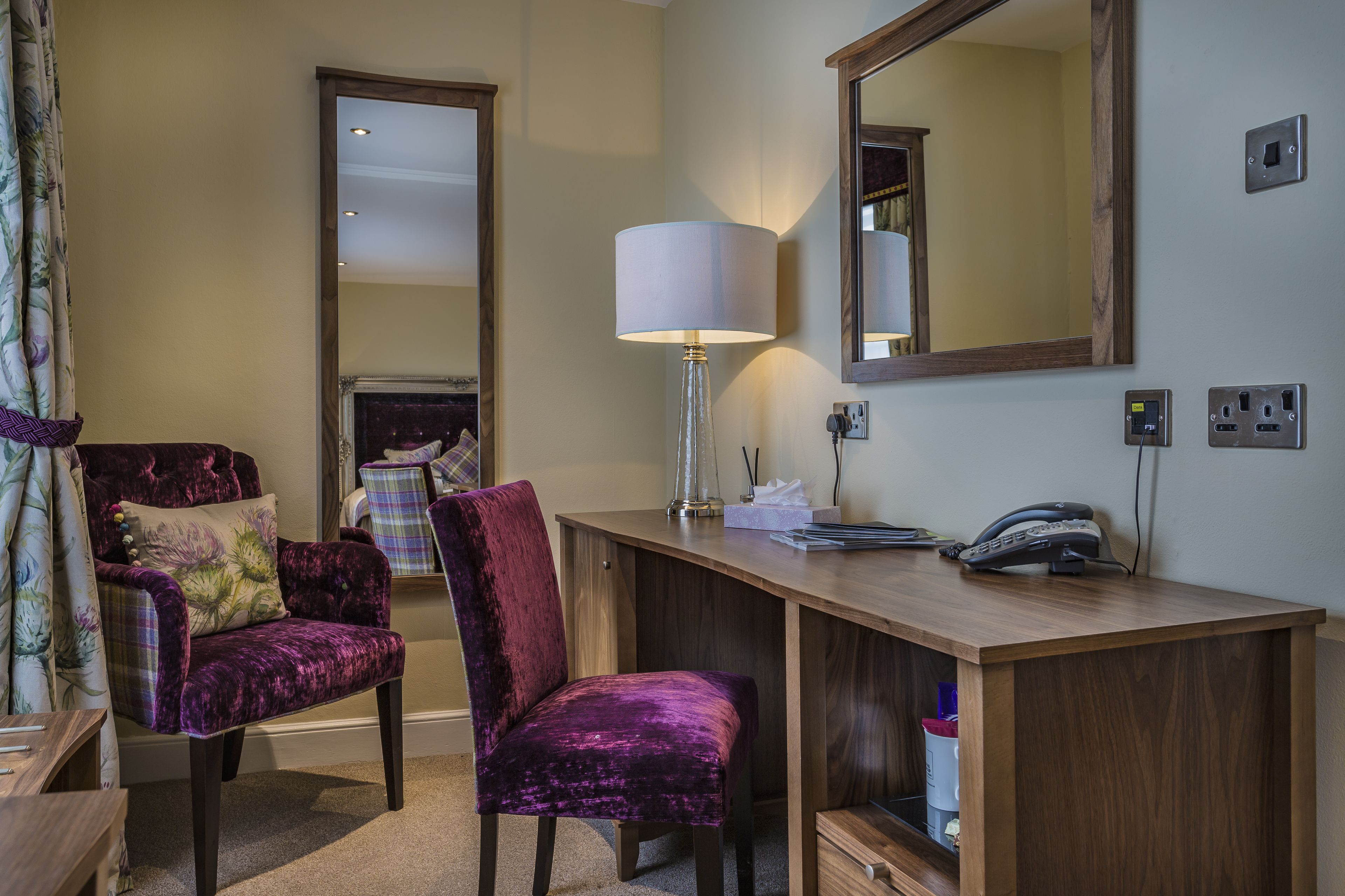 superior double room | in-room safe, laptop workspace, blackout curtains, iron/ironing board