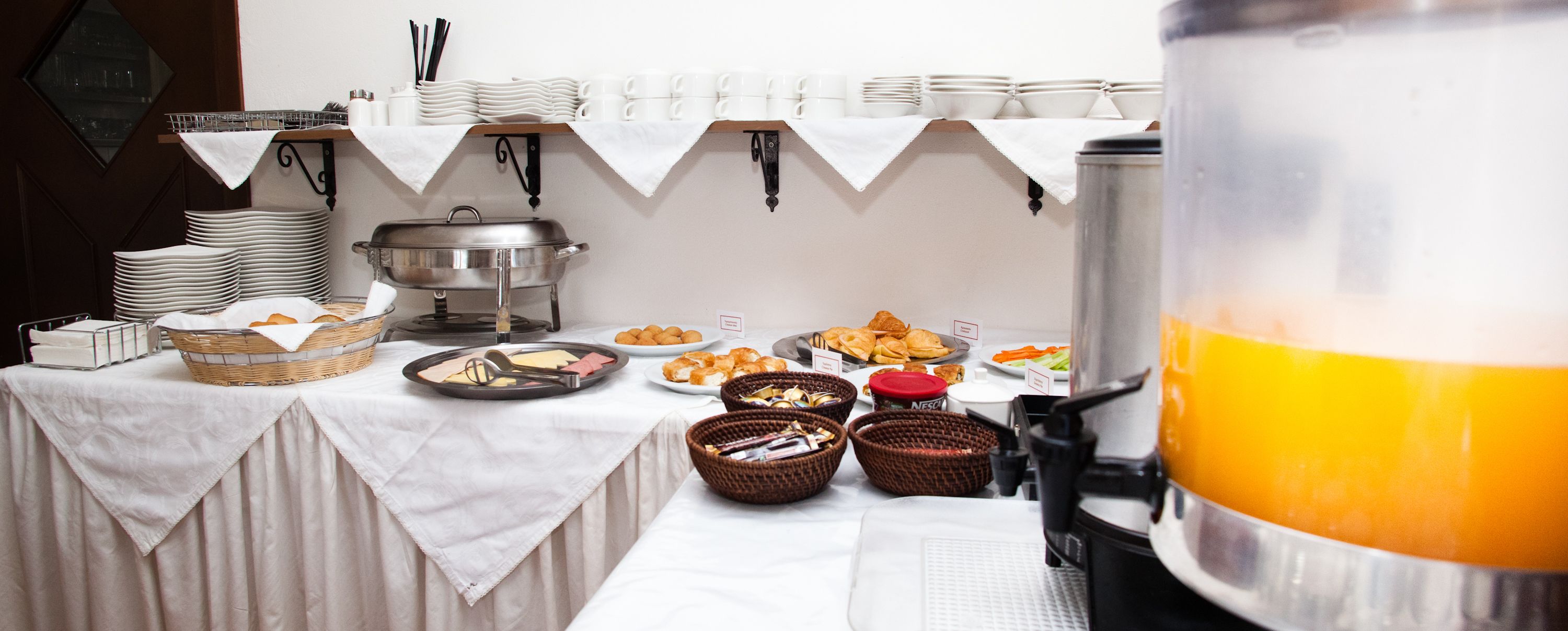 daily buffet breakfast for a fee