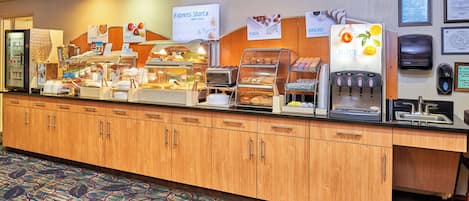 Free daily self-serve breakfast