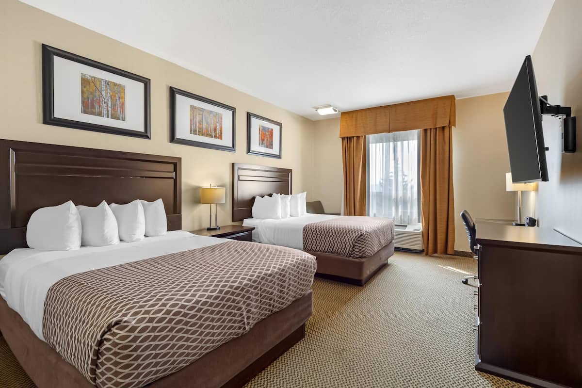 Standard Room, 2 Queen Beds, Non Smoking, Refrigerator & Microwave (Shower Only)