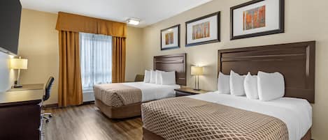Standard Room, 2 Queen Beds, Non Smoking, Refrigerator & Microwave (1st Floor;Pet Friendly)