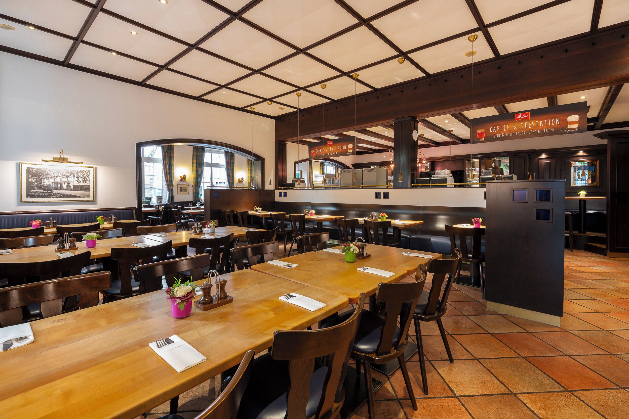 Tägliches Frühstücksbuffet gegen Gebühr