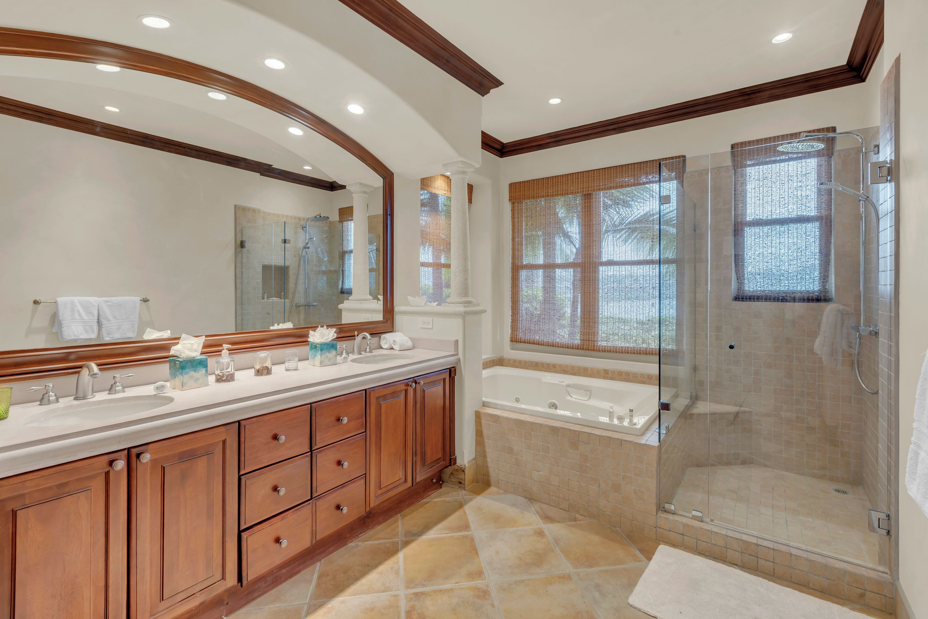 premium condo, ocean view | bathroom | hair dryer, towels